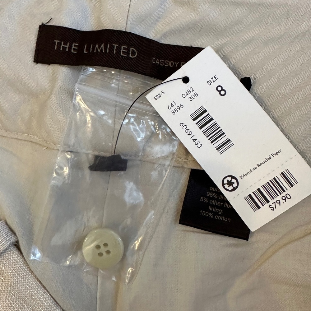 The Limited Cassidy Fit Beige Shimmer Pants - 8R Lined - Picture 12 of 16